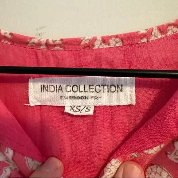 Emerson Fry India Collection Pink Block Printed Floral Mini Dress XS/S - Picture 8 of 10